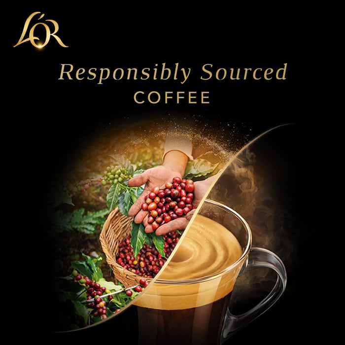 L'OR Espresso Forza, Café de Intensidad 9 (100 Cápsulas). Pack de 5 cajas de 20 cápsulas de aluminio compatibles con Nespresso(R)* para un ristretto o espresso potente. L'or Espresso - extra