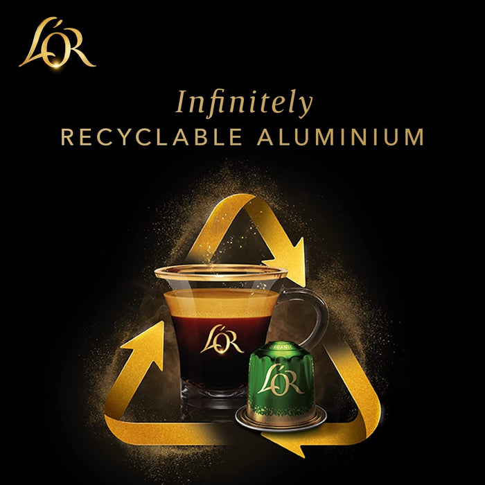 L'OR Espresso Forza, Café de Intensidad 9 (100 Cápsulas). Pack de 5 cajas de 20 cápsulas de aluminio compatibles con Nespresso(R)* para un ristretto o espresso potente. L'or Espresso - presentacion
