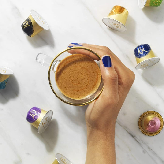 L'OR Espresso Forza, Café de Intensidad 9 (20 Cápsulas). Una caja de 20 cápsulas de aluminio compatibles con Nespresso(R)* para probar un espresso intenso y vigoroso. L'or Espresso - zoom
