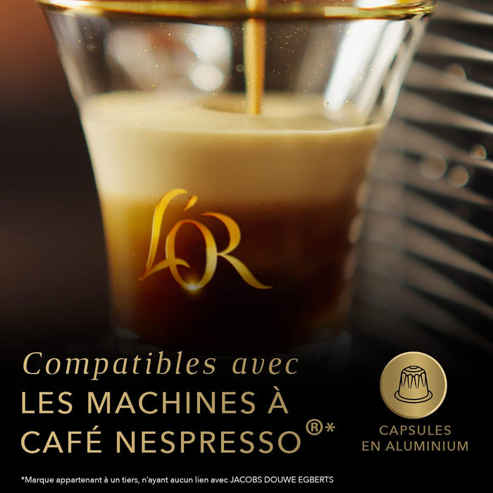 L'OR Espresso Forza, Café de Intensidad 9 (200 Cápsulas). El pack ahorro definitivo, con 10 cajas de 20 cápsulas de aluminio compatibles con Nespresso(R)*. L'or Espresso - ingredientes