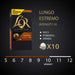 L'OR Espresso Lungo Estremo, 100 Cápsulas de Aluminio Compatibles con Nespresso*. Disfruta de un café largo e intensamente tostado con notas especiadas. Intensidad 10. L'or Espresso - pack