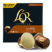 L'OR Espresso Lungo Estremo, 20 Cápsulas de Aluminio Compatibles con Nespresso*. Descubre un café largo de tueste oscuro con intensidad 10 y notas especiadas. El pack ideal para probarlo. L'or Espresso - frontal