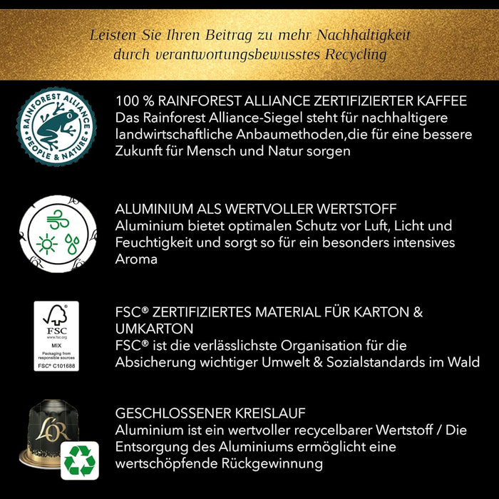 L'OR Espresso Lungo Estremo, 20 Cápsulas de Aluminio Compatibles con Nespresso*. Descubre un café largo de tueste oscuro con intensidad 10 y notas especiadas. El pack ideal para probarlo. L'or Espresso - uso