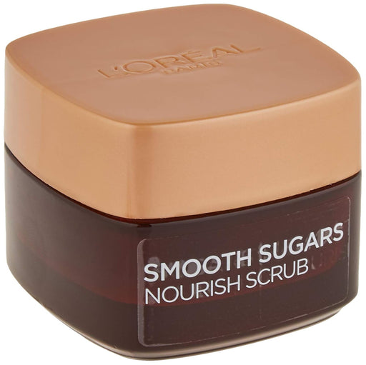 L'Oréal Paris Exfoliante Facial y Labial Nutritivo Azúcares Suaves, 50ml. Un exfoliante gourmet con 3 azúcares finos y manteca de cacao para suavizar, nutrir y aliviar la sequedad. L'oréal Paris - frontal