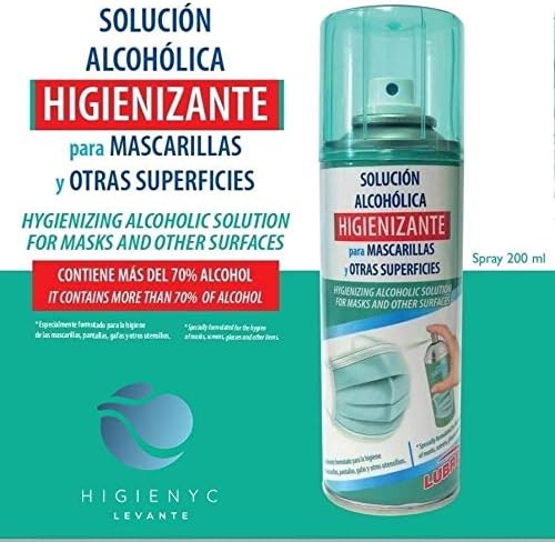 LUBREX Solución Higienizante para Mascarillas, Spray de 100ml. Mantén tus mascarillas frescas, limpias y seguras durante todo el día con este práctico spray hidroalcohólico de bolsillo. Lubrex - pack
