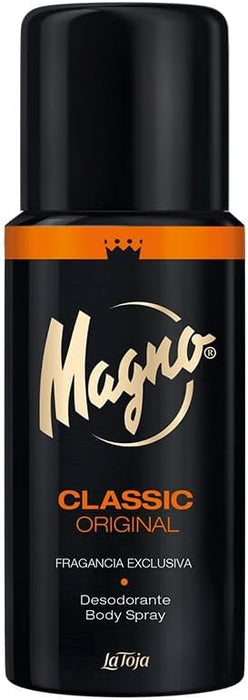 Magno Classic Gel de Ducha, Pack de 2x550ml (1,1L). El gel icónico con su fragancia exclusiva y seductora, en un práctico pack doble para que no te falte nunca tu lujo diario. Magno - lateral
