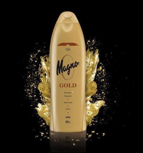 Magno Gold Gel de Ducha, Caja de 12x550ml. El mega pack definitivo para los amantes de su fragancia seductora y moderna. Abastécete de lujo y suavidad para todo el año. Magno - frontal