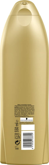Magno Gold Gel de Ducha, Pack de 6x550ml (3,3L). Descubre la fragancia más moderna y seductora de Magno, con notas amaderadas y florales, en un formato ahorro para tu cuidado diario. Magno - detalle