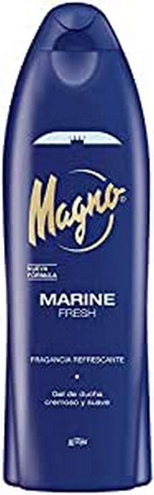 Magno Marine Gel de Ducha, Pack de 4x550ml (2,2L). Disfruta de la fragancia más refrescante de Magno, que evoca el mar y revitaliza tu piel gracias a su fórmula con extracto de Ginkgo. Magno - frontal