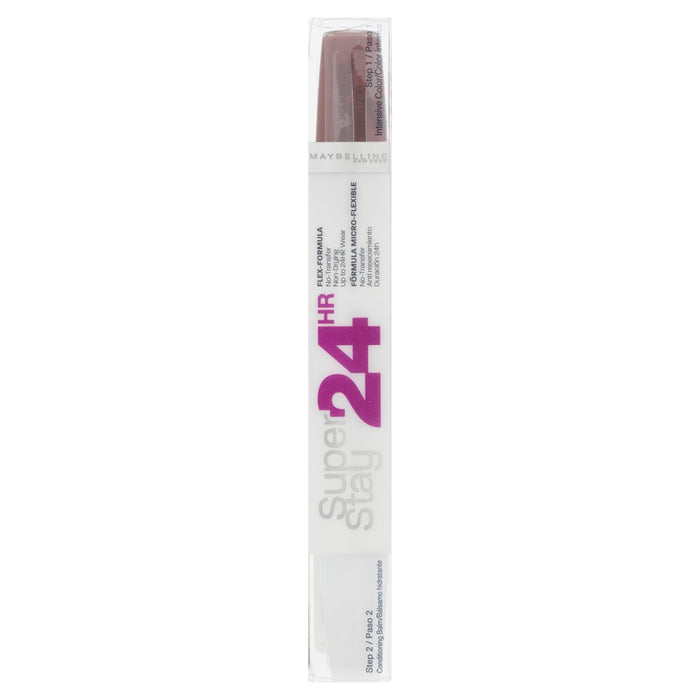 Maybelline Super Stay 24H Pintalabios Líquido de Larga Duración en 2 Pasos, Tono 340 Absolute Plum. Color intenso y bálsamo hidratante para un acabado impecable. Maybelline - frontal