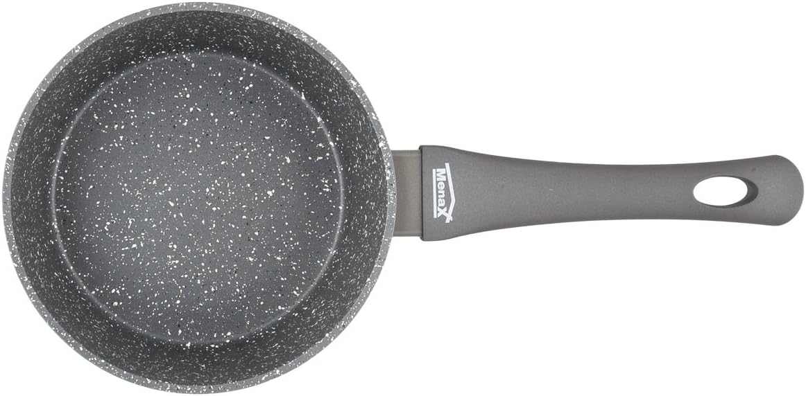 Menax Focus Cazo de Cocina de 16 cm en Aluminio Forjado. Con 5 capas de antiadherente efecto piedra, es ideal para inducción y perfecto para preparar salsas y raciones individuales. Menax - detalle