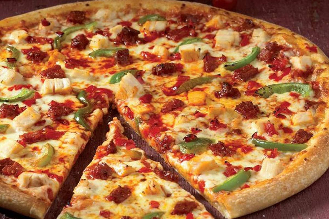 Molde para Pizza Menax de 30 cm. Una bandeja de horno fabricada en Italia, de aluminio con recubrimiento antiadherente de alta calidad para pizzas caseras deliciosas. Menax - ingredientes