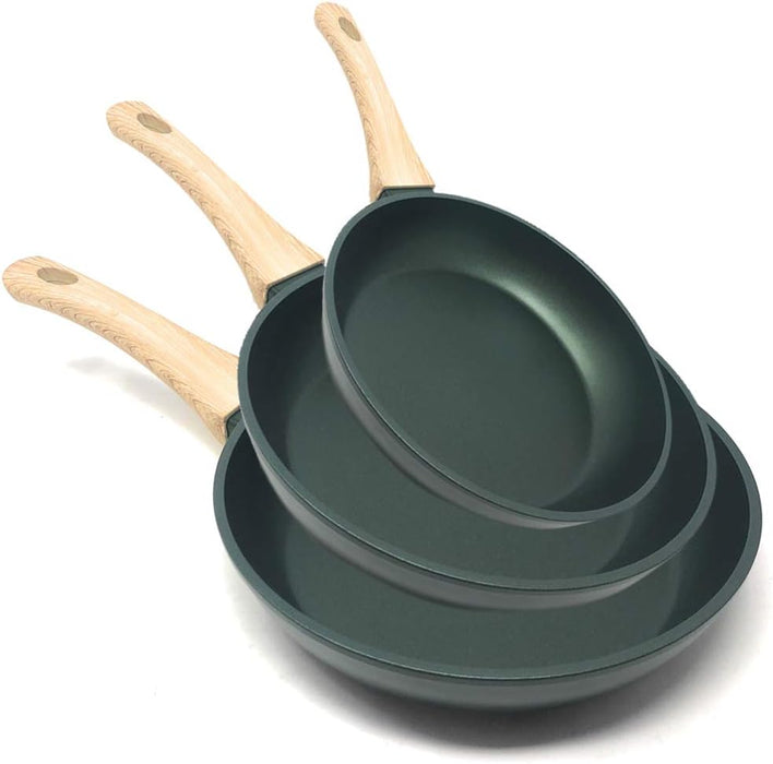 Sartén Menax Natura de 20 cm en Aluminio Forjado. Con 5 capas de antiadherente, base Full Inducción y un exclusivo diseño en color Verde Esmeralda. Menax - lateral