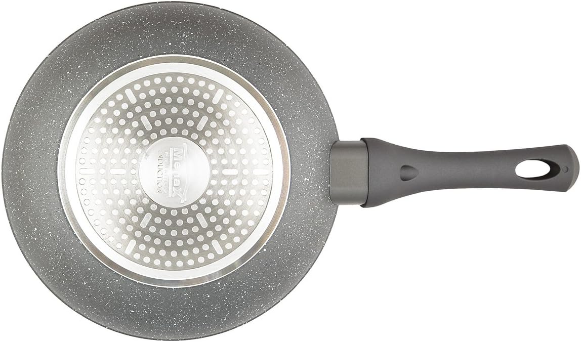 Sartén Wok Menax Focus de 24 cm en Aluminio Forjado. Con antiadherente de 5 capas StoneTech efecto piedra, apto para inducción y todo tipo de cocinas. El tamaño más versátil. Menax - detalle