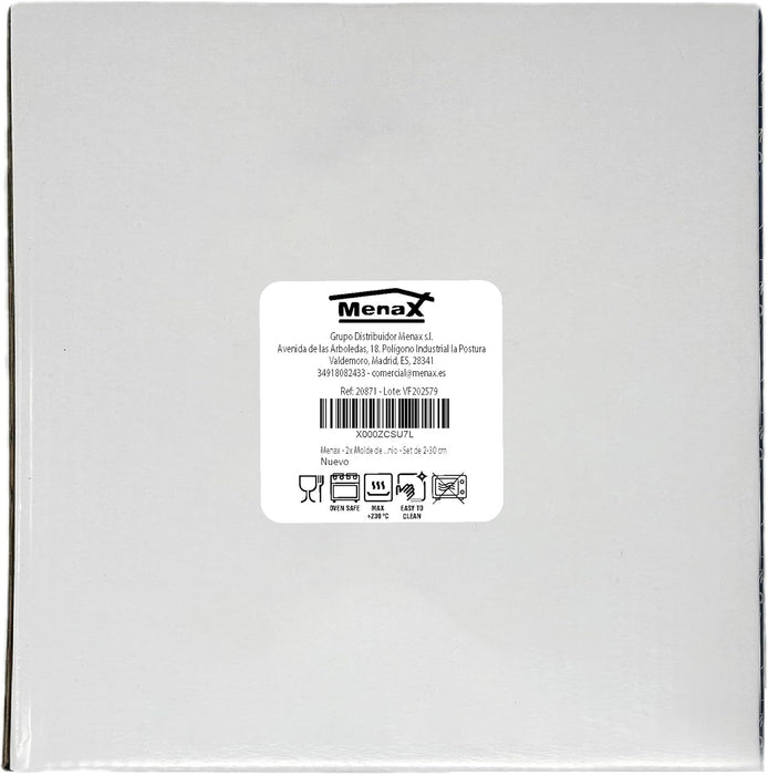 Set de 2 Moldes para Pizza Menax de 30 cm. Un pack de dos bandejas de horno fabricadas en Italia, de aluminio con recubrimiento antiadherente para una pizza siempre perfecta. Menax - pack