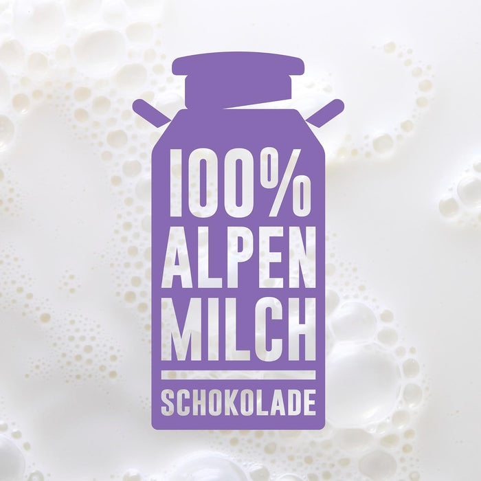 Calendario de Adviento Milka 200g con 24 Chocolatinas. Un regalo de Navidad con la tradición del chocolate con leche de los Alpes y cacao de cultivo sostenible. Milka - lateral