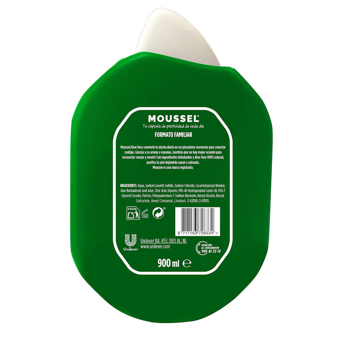 Moussel Gel de Ducha Purificante con Aloe Vera, Pack de 4x900ml. El formato familiar para un cuidado diario que purifica, hidrata y calma la piel gracias al poder del aloe vera 100% natural. Moussel - zoom