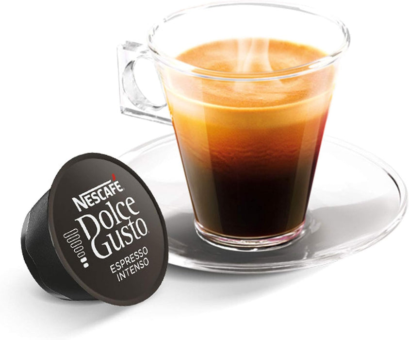 Nescafé Dolce Gusto Espresso Intenso, Pack Familiar de 96 Cápsulas (6x16). El máximo ahorro para un café potente y con cuerpo, ideal para los grandes amantes del espresso. Nescafé Dolce Gusto - ingredientes