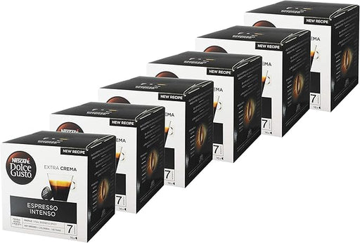 Nescafé Dolce Gusto Espresso Intenso, Pack Familiar de 96 Cápsulas (6x16). El máximo ahorro para un café potente y con cuerpo, ideal para los grandes amantes del espresso. Nescafé Dolce Gusto - frontal