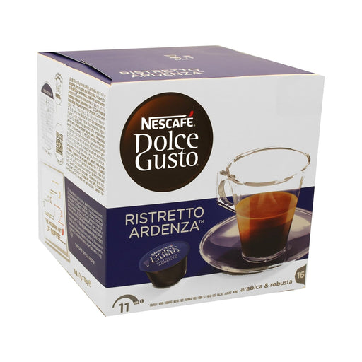Nescafé Dolce Gusto Ristretto Ardenza, pack de 48 cápsulas de café. Disfruta de un espresso corto, intenso y ardiente con notas tostadas y cuerpo potente, compatible con cafeteras Dolce Gusto. Nescafé Dolce Gusto - pack
