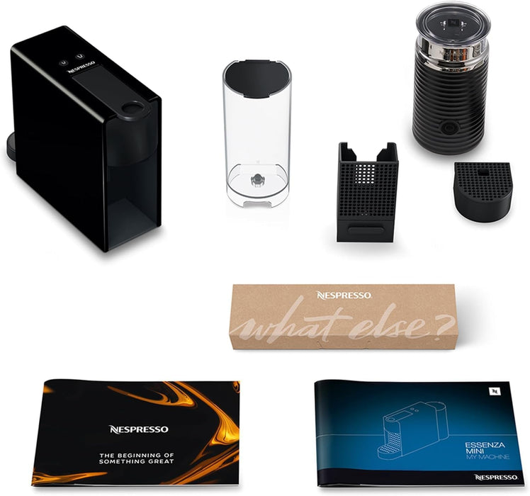 Cafetera de cápsulas Nespresso Krups Essenza Mini XN1108 en color negro. Diseño ultracompacto con 19 bares de presión, 2 programas de café y autoapagado. Nespresso - zoom