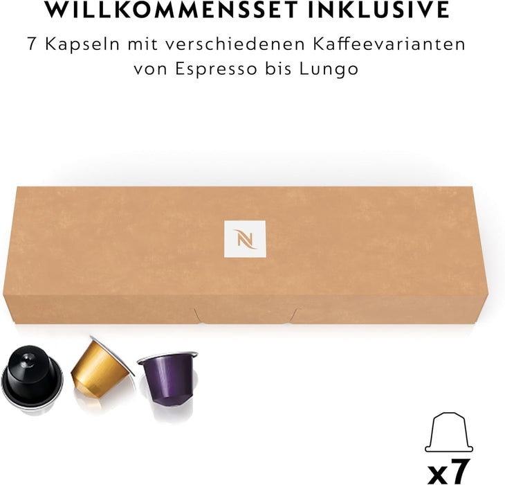 Cafetera Nespresso De'Longhi Essenza Mini EN85.B de cápsulas, con 19 bares de presión, diseño compacto, apagado automático y pack de bienvenida con 14 cápsulas y 20€ de crédito. Nespresso - detalle