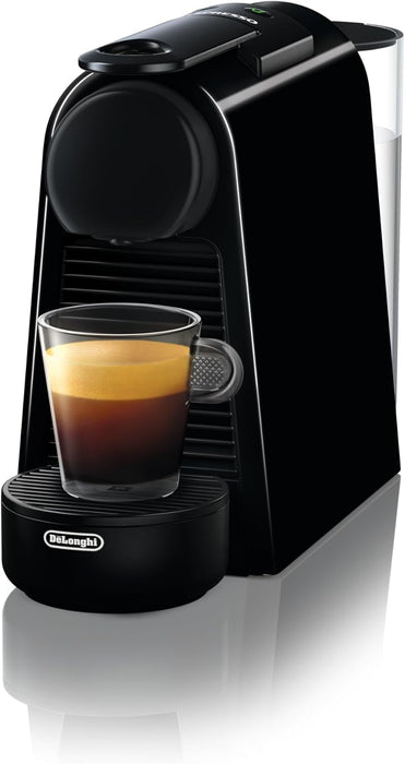 Cafetera Nespresso De'Longhi Essenza Mini EN85.B de cápsulas, con 19 bares de presión, diseño compacto, apagado automático y pack de bienvenida con 14 cápsulas y 20€ de crédito. Nespresso - presentacion