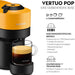 Cafetera Nespresso De'Longhi Vertuo Pop en Amarillo Mango. Una máquina de café automática y compacta con tecnología Centrifusion, 4 tamaños de taza y conectividad inteligente. Nespresso - pack