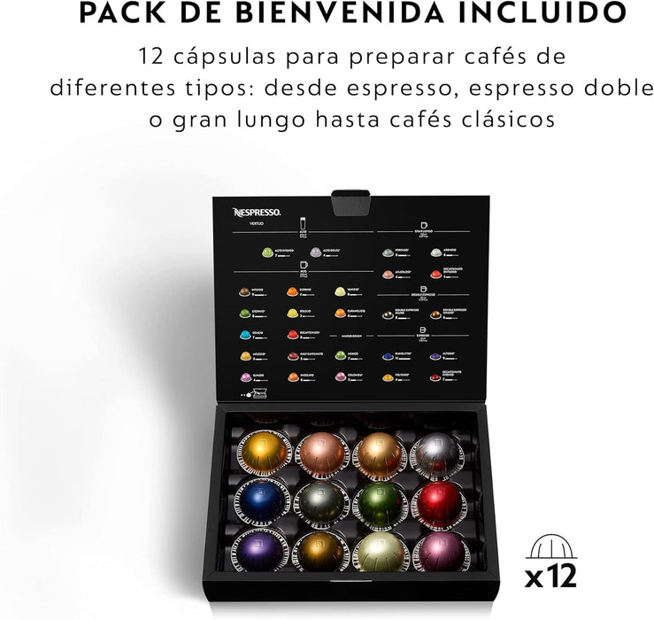Cafetera Nespresso Vertuo Next de Krups en color Gris. Una máquina de café de cápsulas con tecnología Centrifusion, 5 tamaños de taza y conectividad Wi-Fi y Bluetooth. Nespresso - detalle