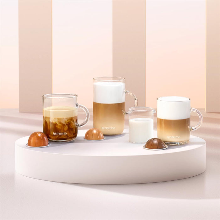 Cafetera Nespresso Vertuo Next de Krups en color Gris. Una máquina de café de cápsulas con tecnología Centrifusion, 5 tamaños de taza y conectividad Wi-Fi y Bluetooth. Nespresso - extra