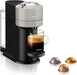 Cafetera Nespresso Vertuo Next de Krups en color Gris. Una máquina de café de cápsulas con tecnología Centrifusion, 5 tamaños de taza y conectividad Wi-Fi y Bluetooth. Nespresso - frontal