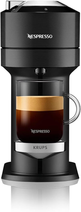 Cafetera Nespresso Vertuo Next de Krups en color Gris. Una máquina de café de cápsulas con tecnología Centrifusion, 5 tamaños de taza y conectividad Wi-Fi y Bluetooth. Nespresso - presentacion