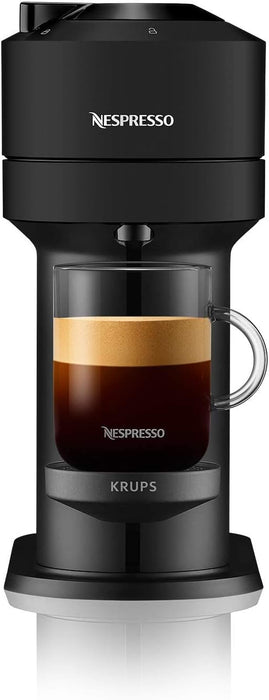 Cafetera Nespresso Vertuo Next de Krups en Negro Mate. Una máquina de café de cápsulas con un diseño elegante, tecnología Centrifusion, 5 tamaños de taza y conectividad inteligente. Nespresso - extra