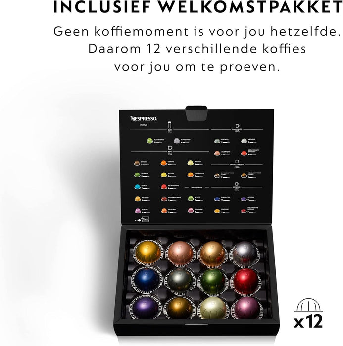 Cafetera Nespresso Vertuo Next de Krups. Una máquina de café de cápsulas con un diseño premium, tecnología Centrifusion y versatilidad para preparar 5 tamaños de taza. Nespresso - ingredientes