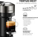 Cafetera Nespresso Vertuo Next de Krups. Una máquina de café de cápsulas con un diseño premium, tecnología Centrifusion y versatilidad para preparar 5 tamaños de taza. Nespresso - pack