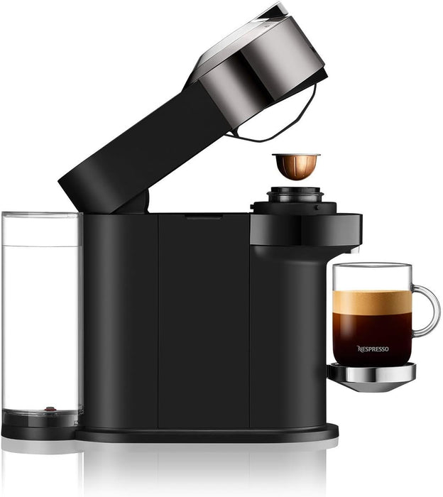 Cafetera Nespresso Vertuo Next de Krups. Una máquina de café de cápsulas con un diseño premium, tecnología Centrifusion y versatilidad para preparar 5 tamaños de taza. Nespresso - uso