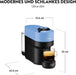 Cafetera Nespresso Vertuo Pop Automática en color Azul Pacífico. Una máquina de café de cápsulas con tecnología Centrifusion, 4 tamaños de taza y conectividad inteligente. Nespresso - pack