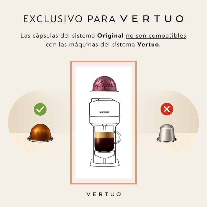 Cafetera Nespresso Vertuo Pop de Krups, Color Coconut White. Una máquina de café de cápsulas con tecnología Centrifusion para 4 tamaños de taza y fabricada con plástico reciclado. Nespresso - zoom