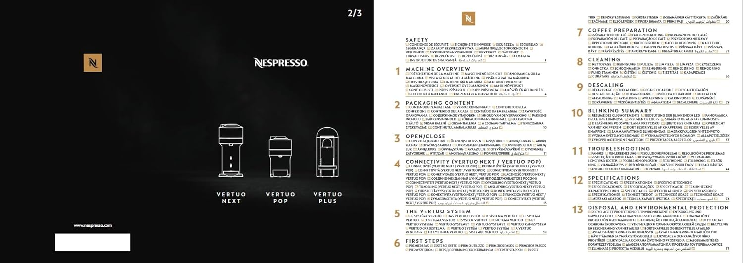 Cafetera Nespresso Vertuo Pop de Krups, Color Coconut White. Una máquina de café de cápsulas con tecnología Centrifusion para 4 tamaños de taza y fabricada con plástico reciclado. Nespresso - lateral