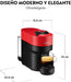Cafetera Nespresso Vertuo Pop de Krups, color Spicy Red. Una máquina de café de cápsulas con un diseño atrevido, tecnología Centrifusion y fabricada con plástico reciclado. Nespresso - detalle