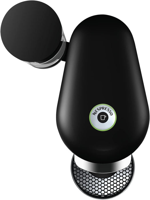 Cafetera Nespresso VertuoPlus de Krups en Negro y Acero. Una máquina de café de cápsulas con sistema One Touch, 5 tamaños de taza y depósito de 1,7L. Nespresso - lateral