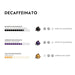 Colección Descafeinado Nespresso Original, pack de 50 cápsulas. Incluye Volluto, Ristretto y Arpeggio Decaffeinato, los clásicos de siempre, sin cafeína. Nespresso - pack