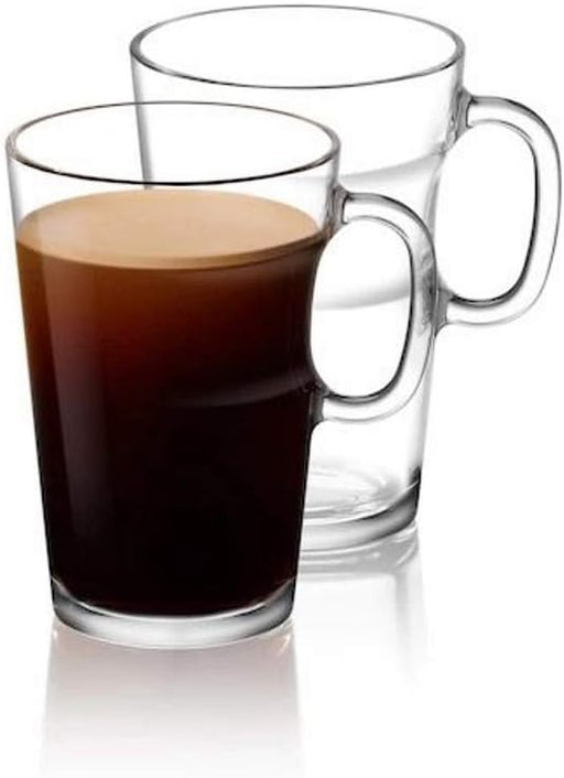 Juego de 2 Vasos de Receta Nespresso View Collection (270 ml). Un set de dos tazas de cristal templado, ideales para tus preparaciones de café con leche como Latte o Cappuccino. Nespresso - frontal