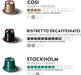 Mega Pack de 100 Cápsulas Nespresso Surtido de Bienvenida. Descubre 10 variedades icónicas para sistema Original, desde espressos y lungos hasta descafeinados. Nespresso - ingredientes