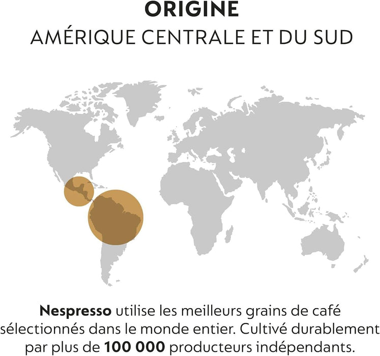Nespresso Arpeggio Decaffeinato, Pack de 100 Cápsulas Original. Café Descafeinado Intenso y Cremoso con notas de cacao. Intensidad 9/13, tueste oscuro y breve. Nespresso - ingredientes