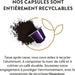 Nespresso Arpeggio Decaffeinato, Pack de 100 Cápsulas Original. Café Descafeinado Intenso y Cremoso con notas de cacao. Intensidad 9/13, tueste oscuro y breve. Nespresso - lateral