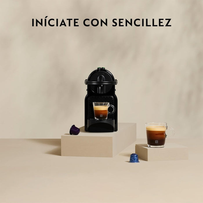 Nespresso De'Longhi Inissia EN80.B, Cafetera de Cápsulas, Negro. La cafetera compacta, rápida y fácil de usar para disfrutar de un café Nespresso perfecto con 19 bares de presión. Nespresso - ingredientes
