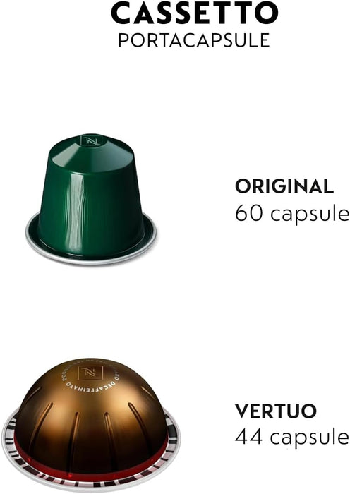 Nespresso Drawer Display, Dispensador de Cápsulas en Cajón de Acero Inoxidable. Almacena y organiza hasta 60 cápsulas Original o 44 Vertuo bajo tu cafetera, optimizando el espacio con elegancia. Nespresso - ingredientes