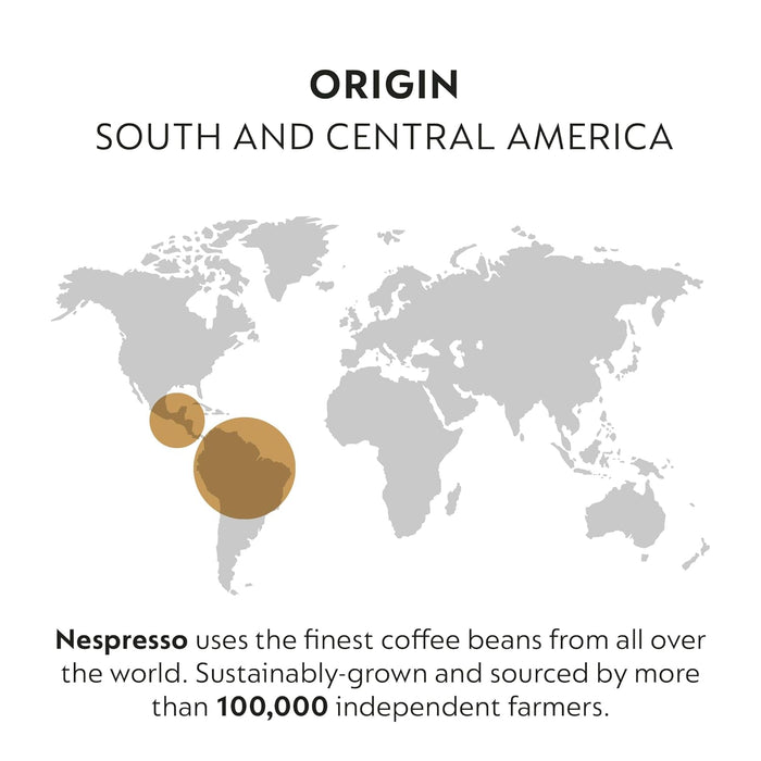 Nespresso Ispirazione Arpeggio, Pack de 50 Cápsulas de Café OriginalLine. Un espresso intenso (9/13) y cremoso con notas de cacao, inspirado en la ciudad de Florencia. Nespresso - lateral