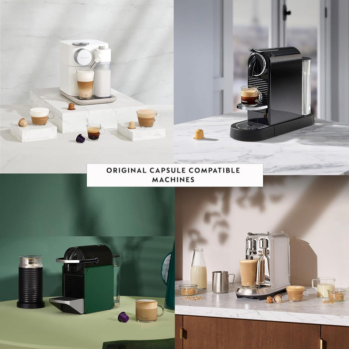 Nespresso Ispirazione Arpeggio, Pack de 50 Cápsulas de Café OriginalLine. Un espresso intenso (9/13) y cremoso con notas de cacao, inspirado en la ciudad de Florencia. Nespresso - uso